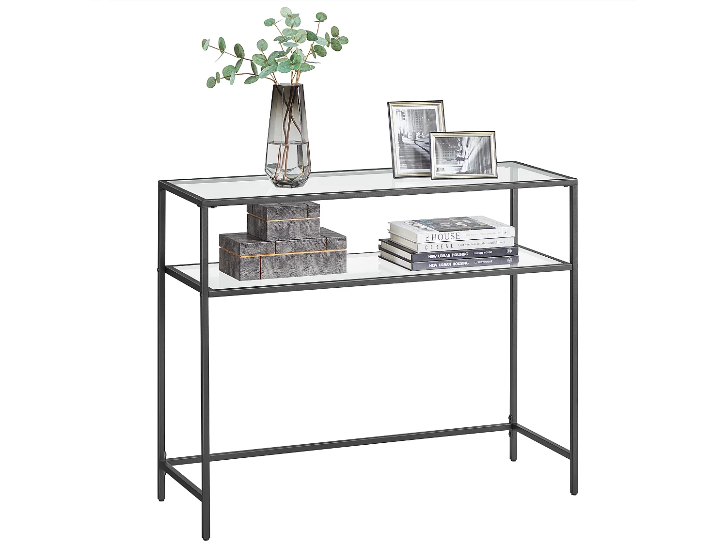 Consoletafel 100x80x35 cm Zwart