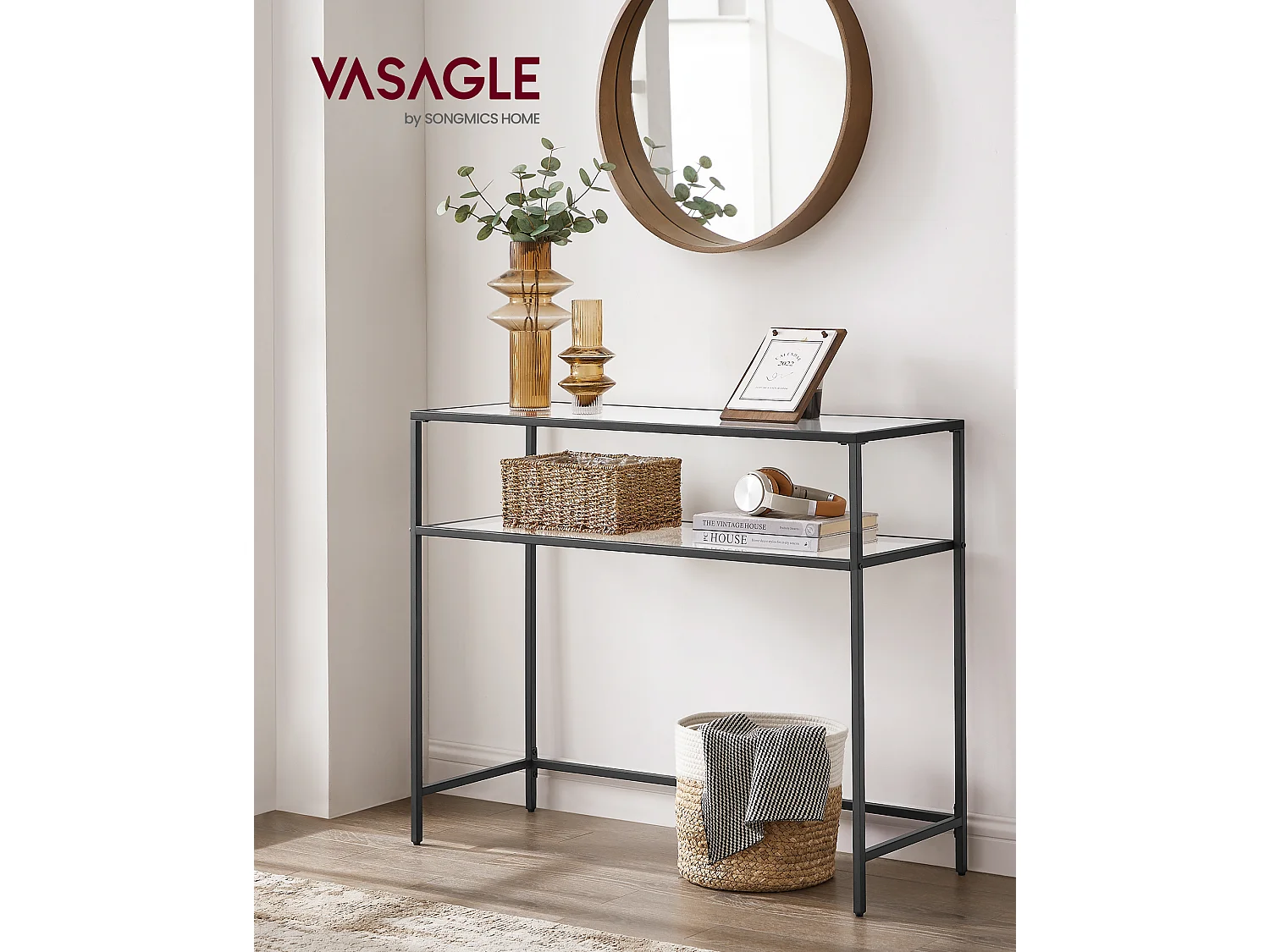 Consoletafel 100x80x35 cm Zwart