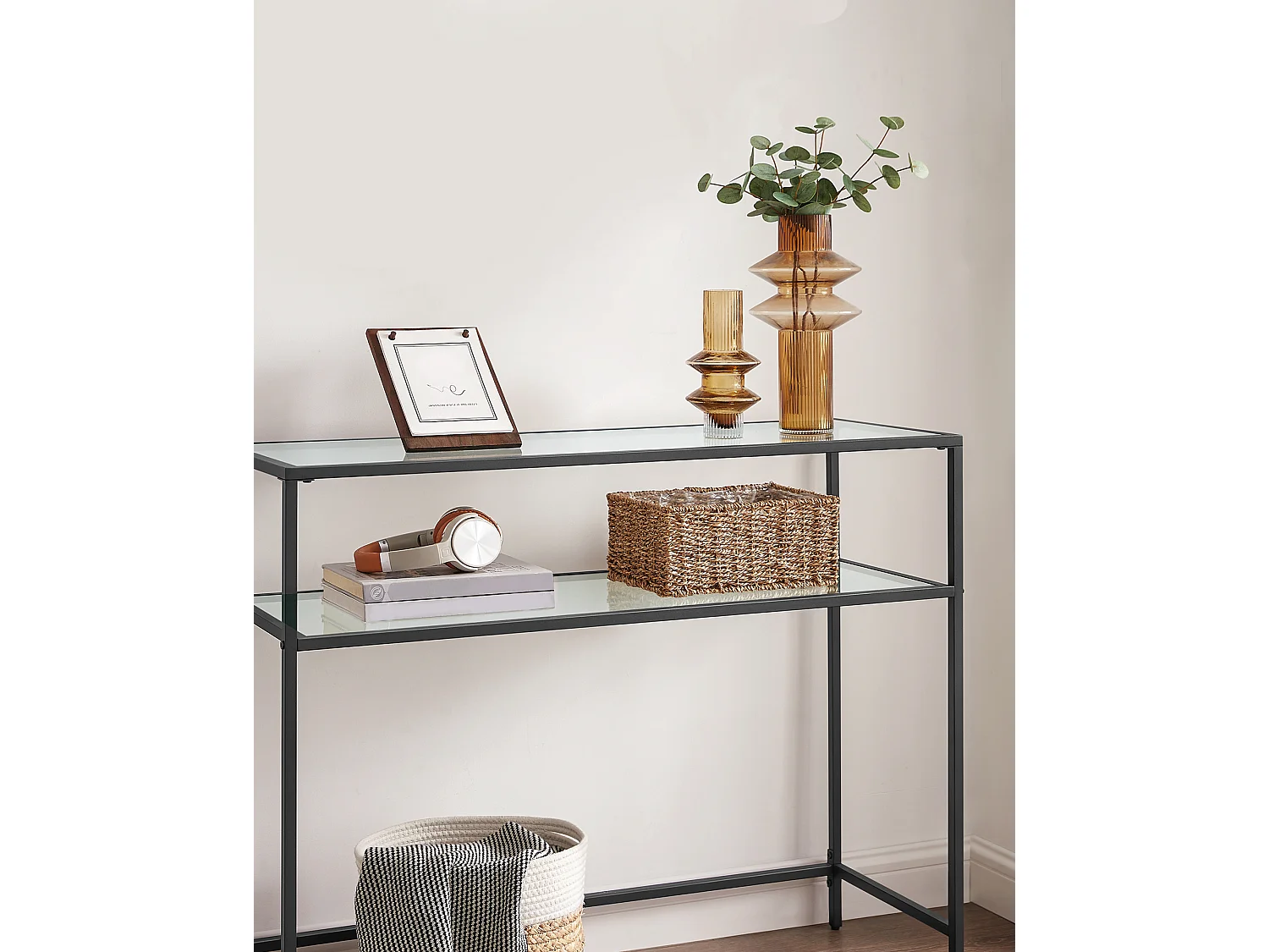 Consoletafel 100x80x35 cm Zwart