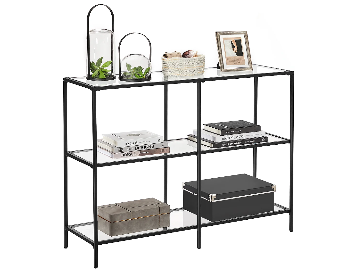 Consoletafel 30x100x73 cm zwart