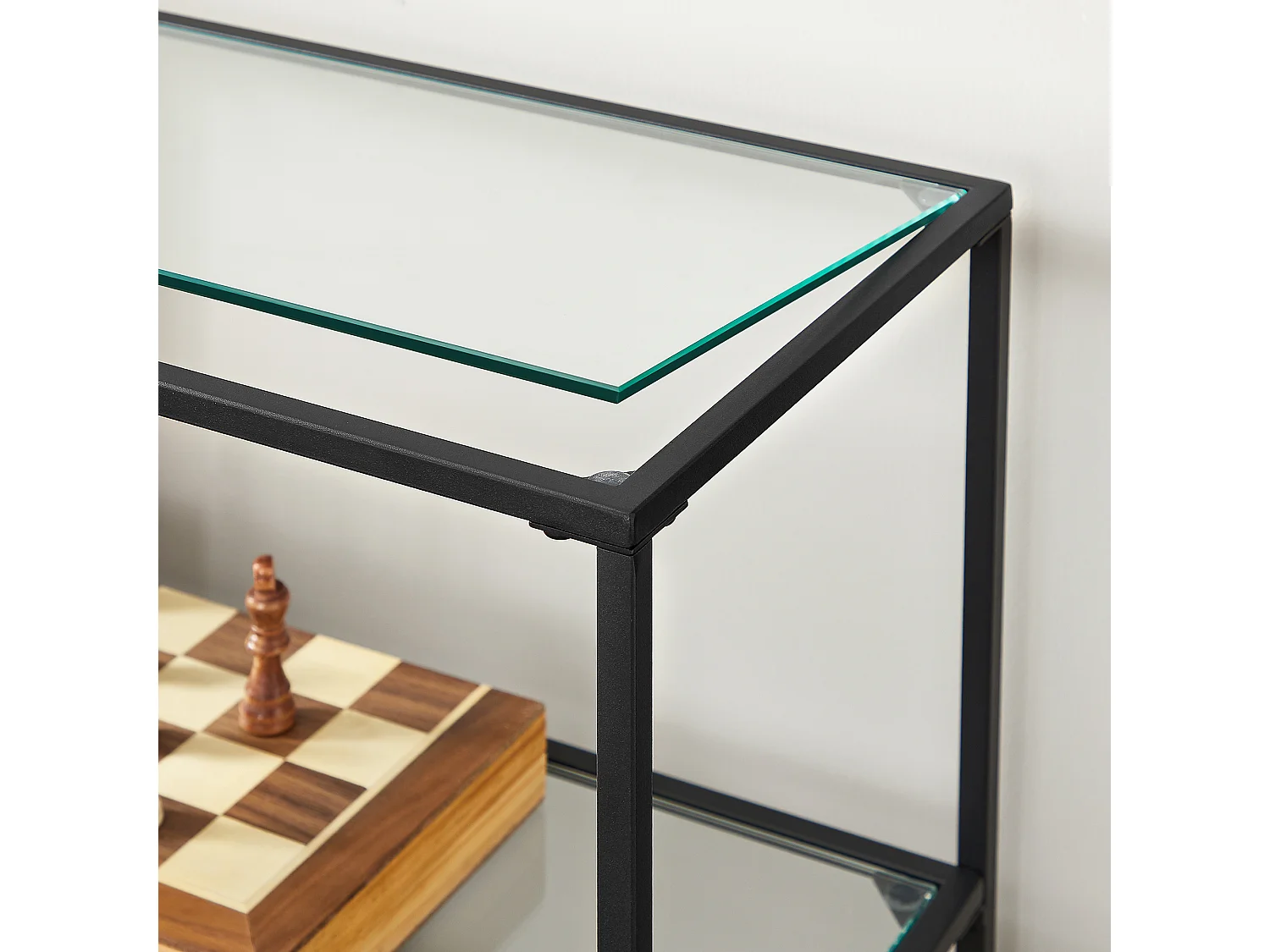 Consoletafel 30x100x73 cm zwart