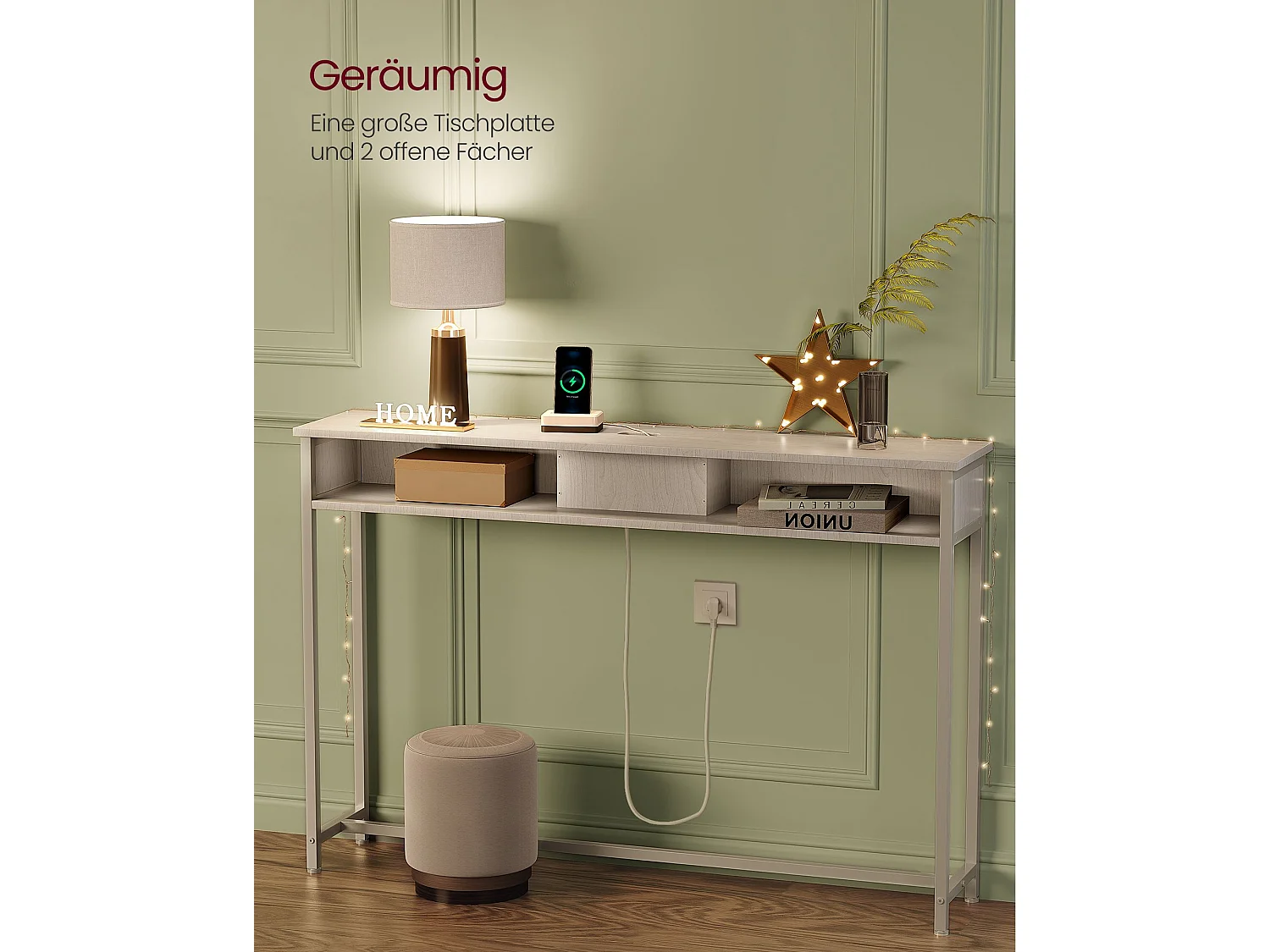 Konsolentisch 25x120x81 cm weiß