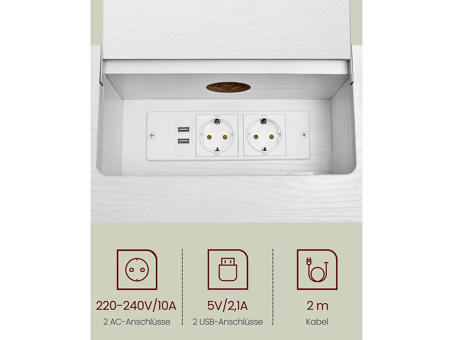 Konsolentisch 25x120x81 cm weiß