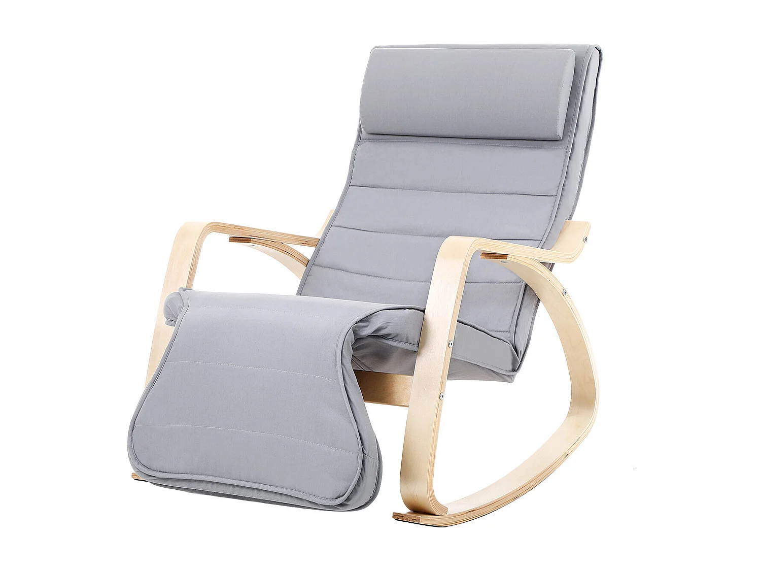 Fauteuil à bascule 65x125x90 cm Bois courbé gris