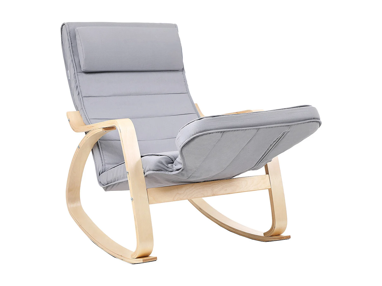 Fauteuil à bascule 65x125x90 cm Bois courbé gris