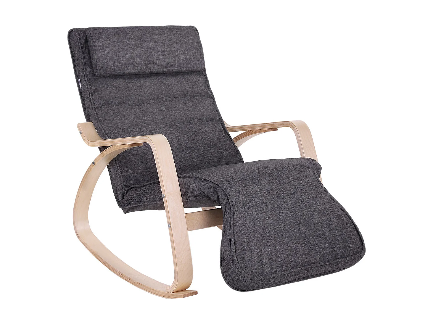 Fauteuil à bascule 67x125x91 cm Gris lyngicz