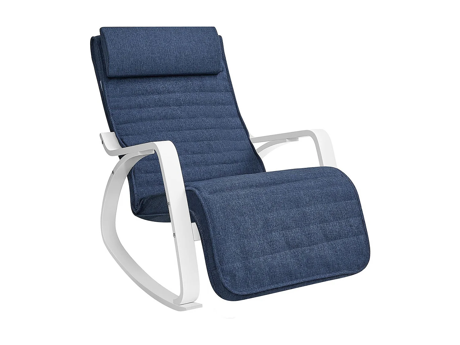 Schommelstoel 121,5x67x84 cm middernachtblauw gebogen houten stoel