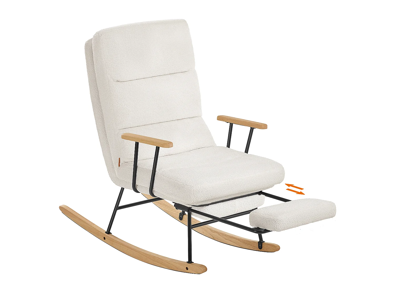 Sillón mecedor crema blanco