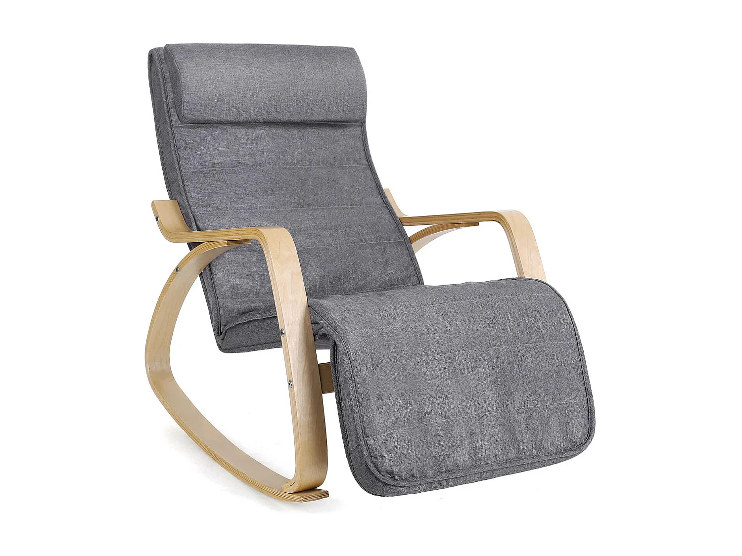 Fotel bujany 121,5x67x84 cm szary