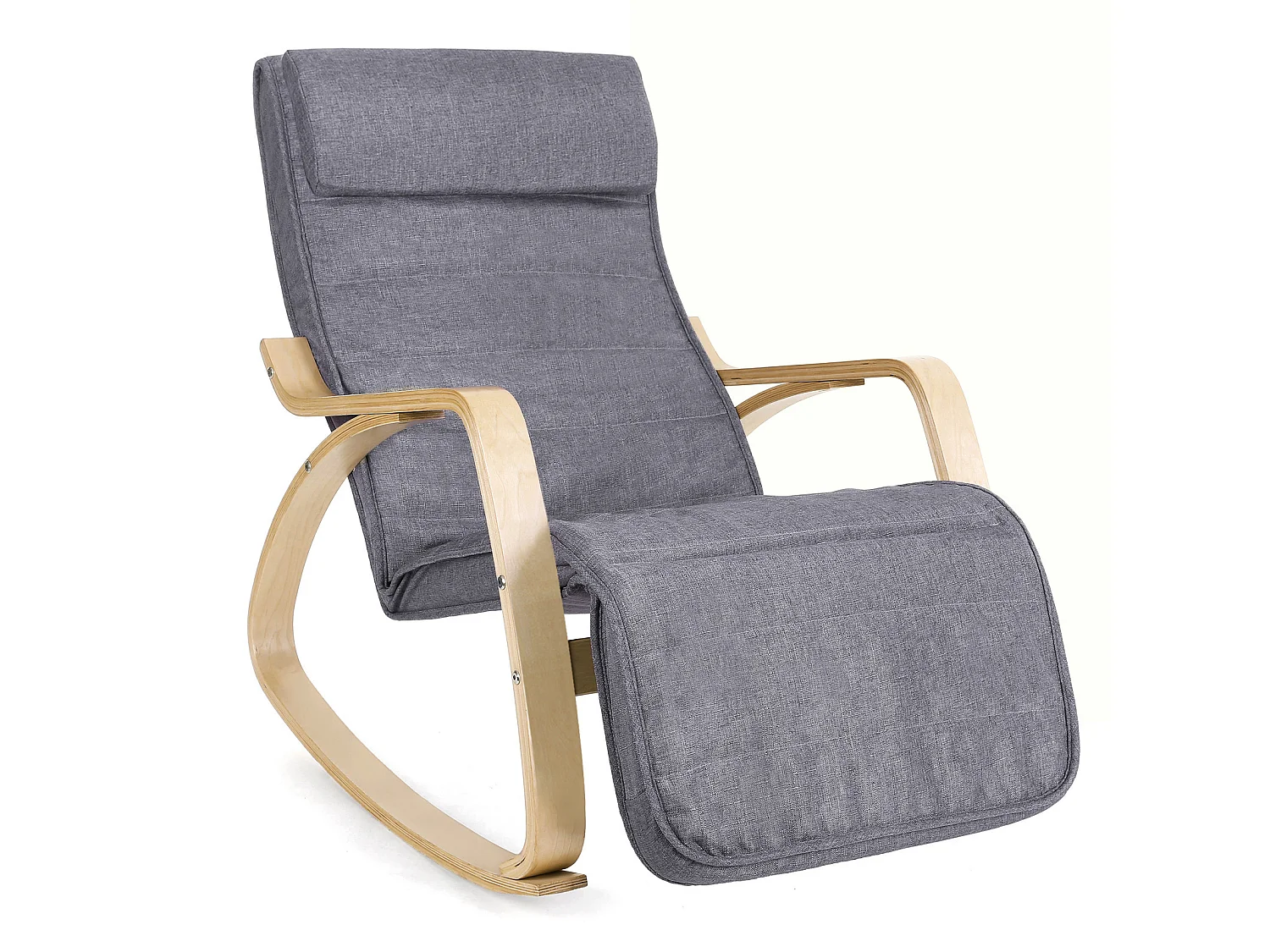 Schaukelstuhl 121,5x67x84 cm Grau