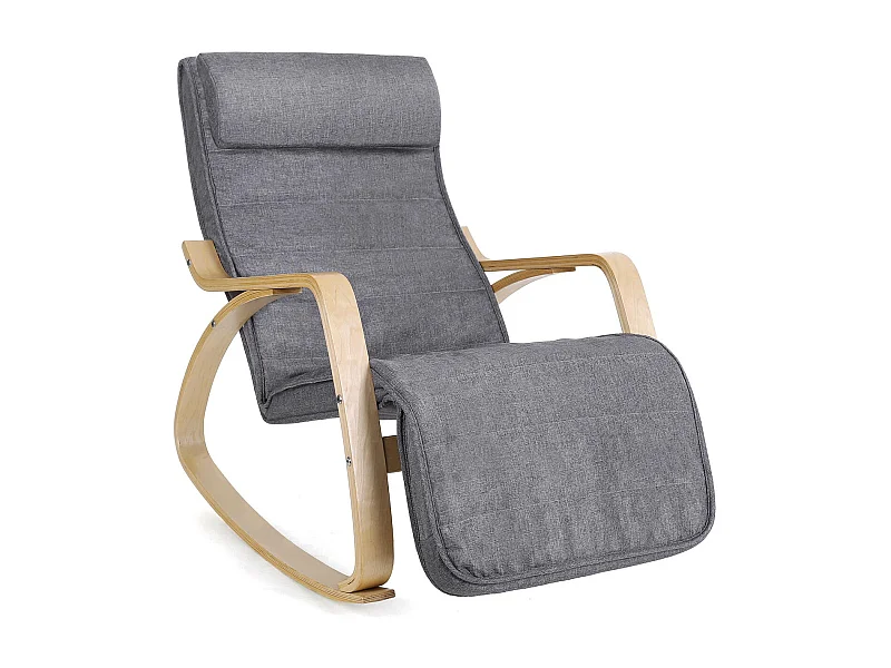 Fotel bujany 121,5x67x84 cm szary