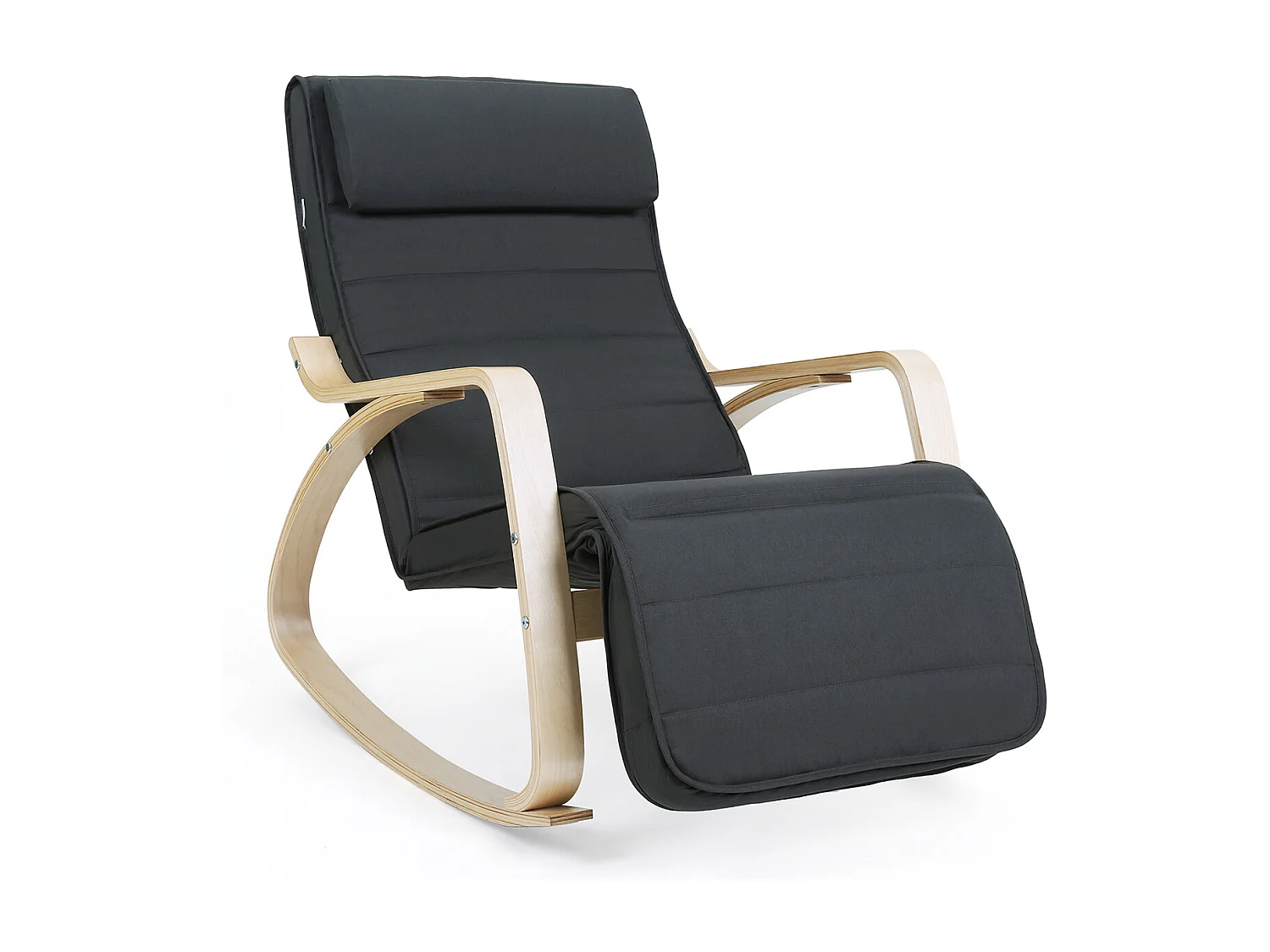 Fotel bujany 121,5x67x84 cm szary