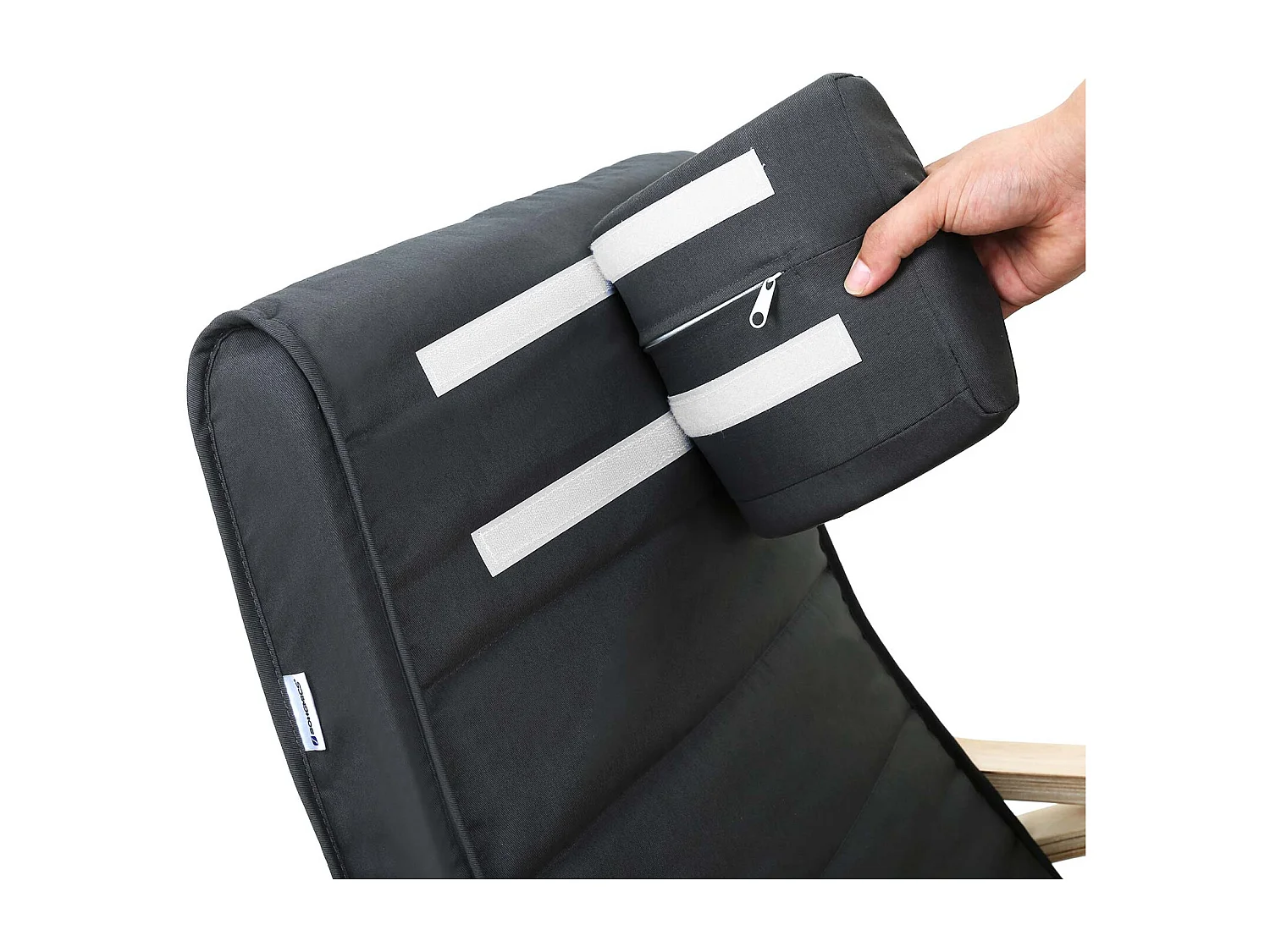 Fotel bujany 121,5x67x84 cm szary