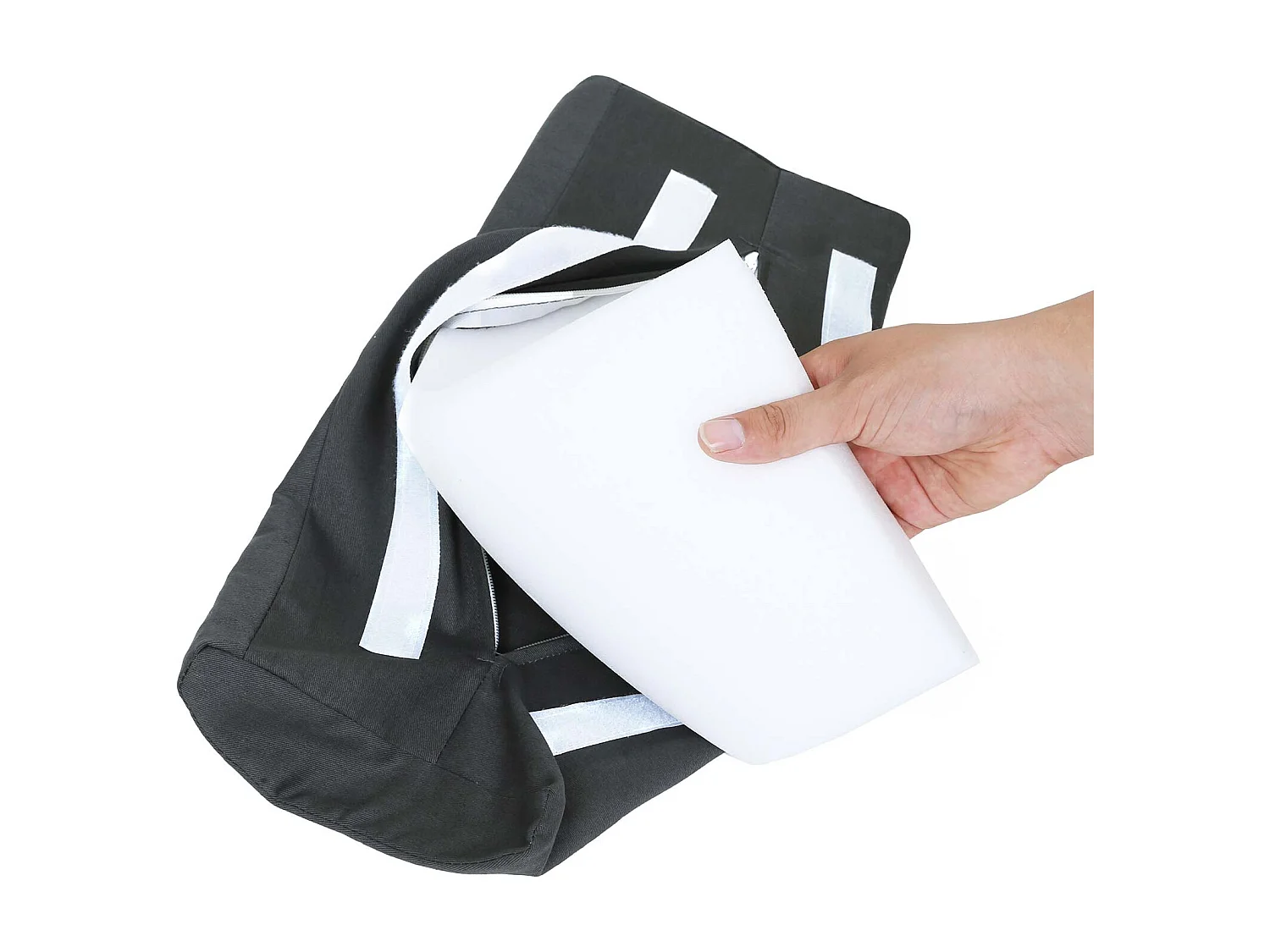 Fotel bujany 121,5x67x84 cm szary