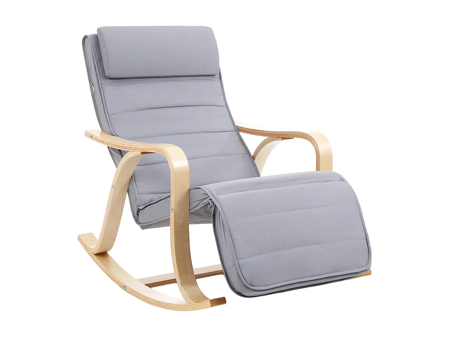 Fotel bujany 67x125x91 cm szary