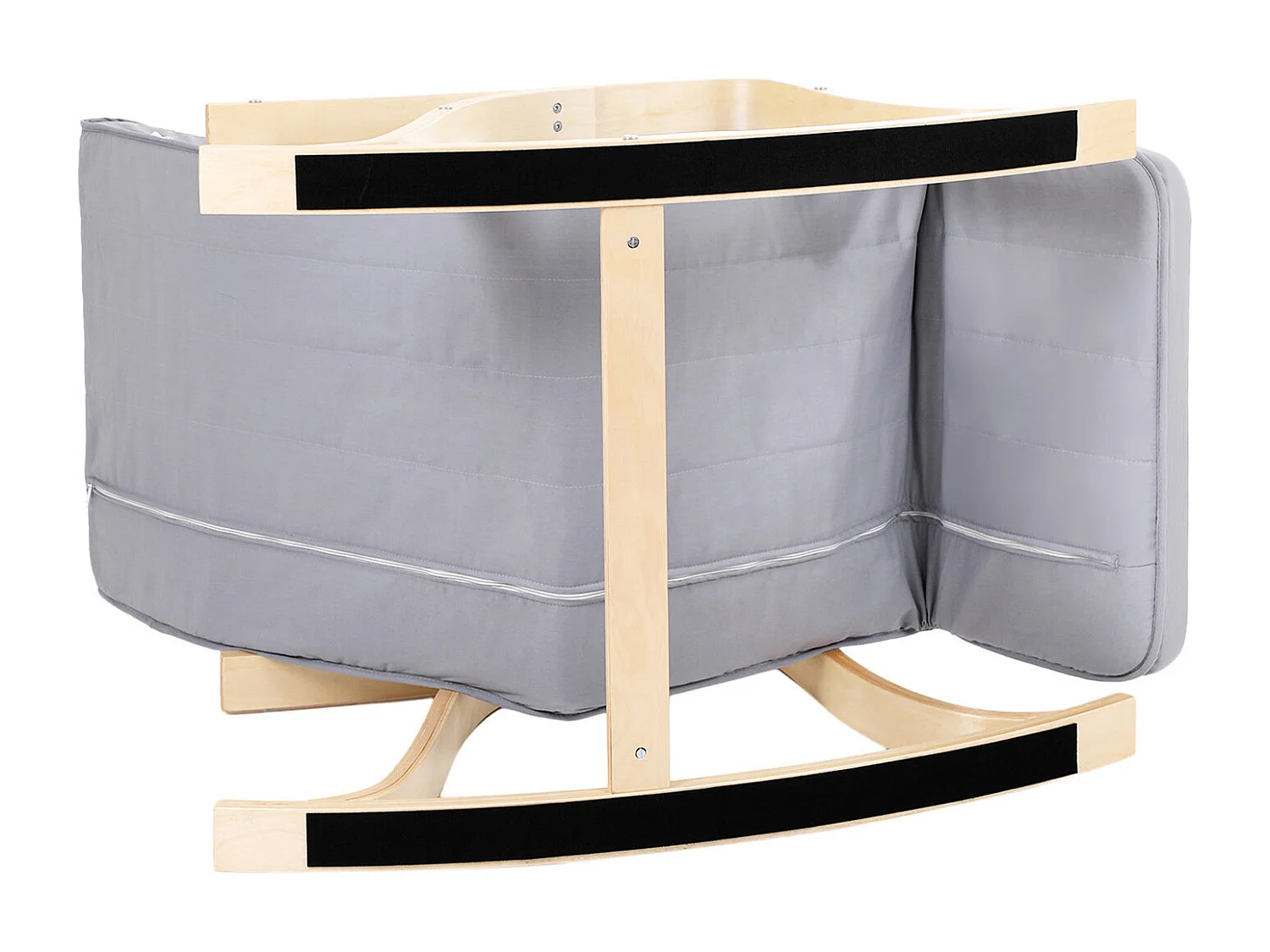 Fotel bujany 67x125x91 cm szary