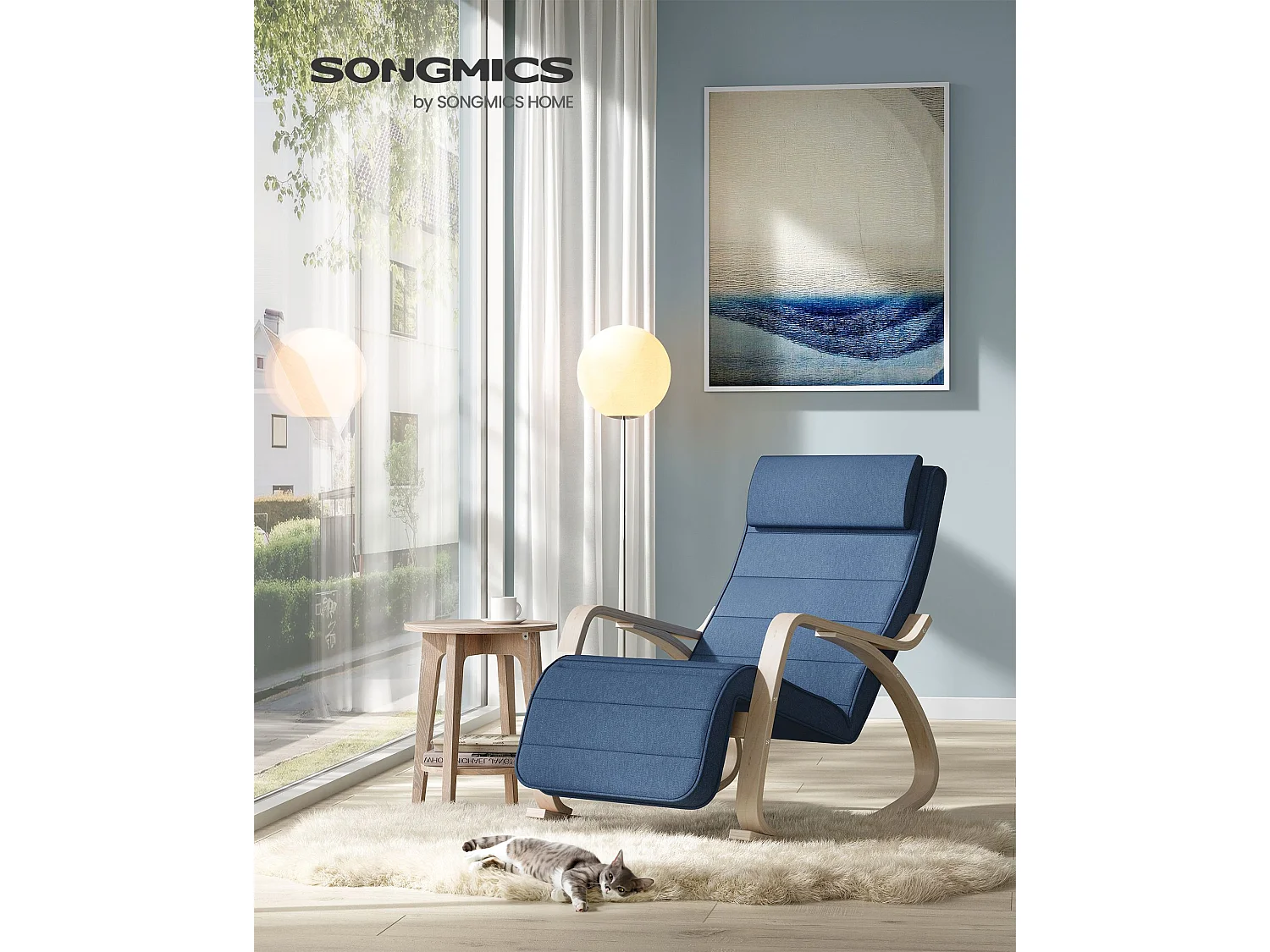 Krzesło gięte 121,5x67x84 cm granatowe północne