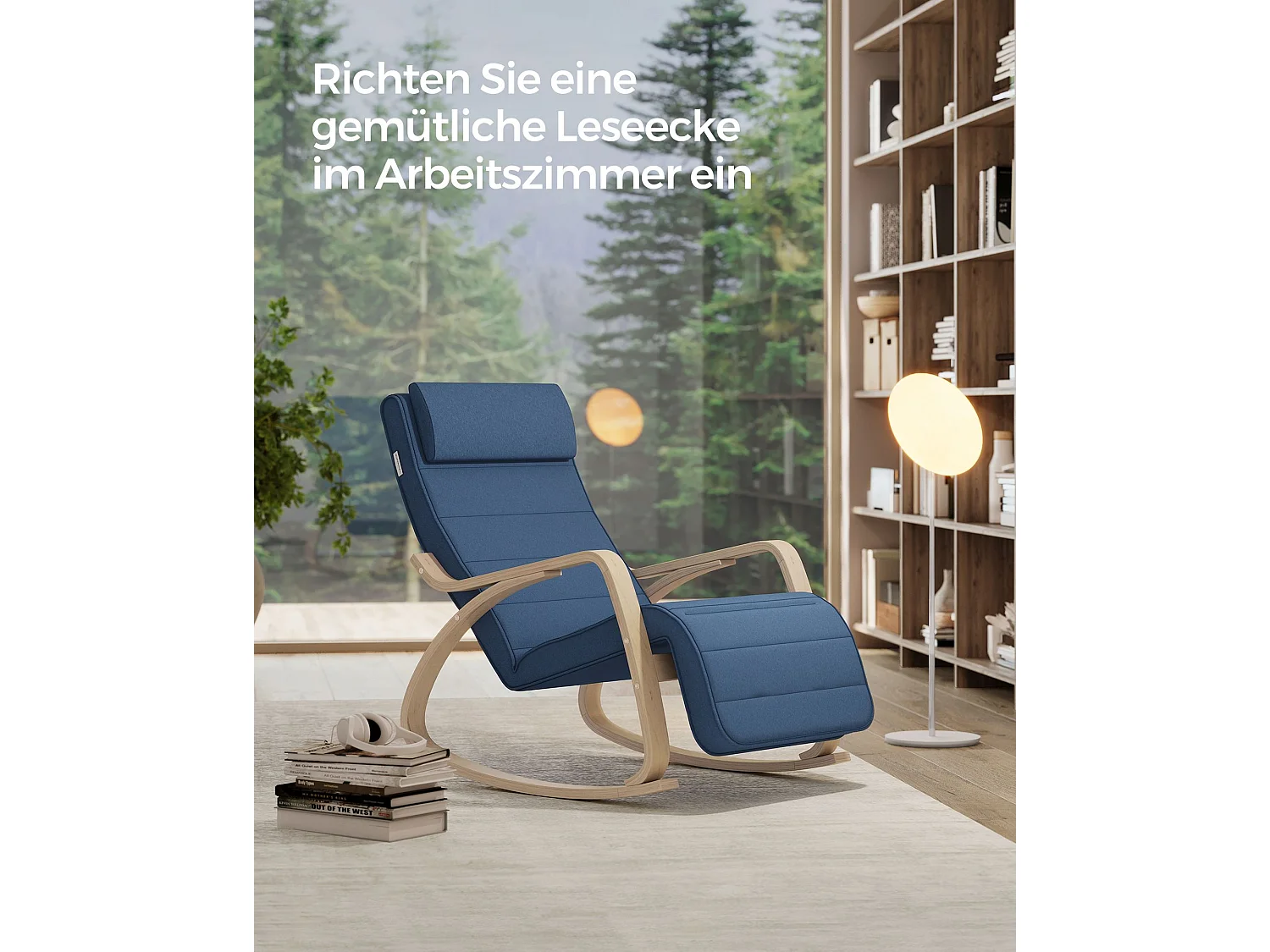 Krzesło gięte 121,5x67x84 cm granatowe północne