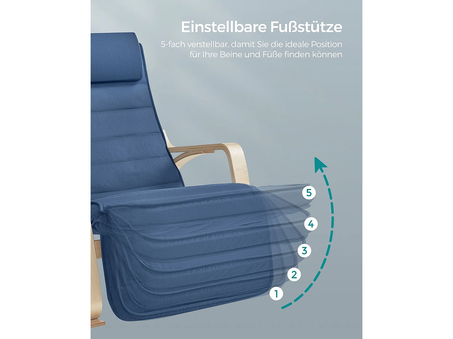 Krzesło gięte 121,5x67x84 cm granatowe północne