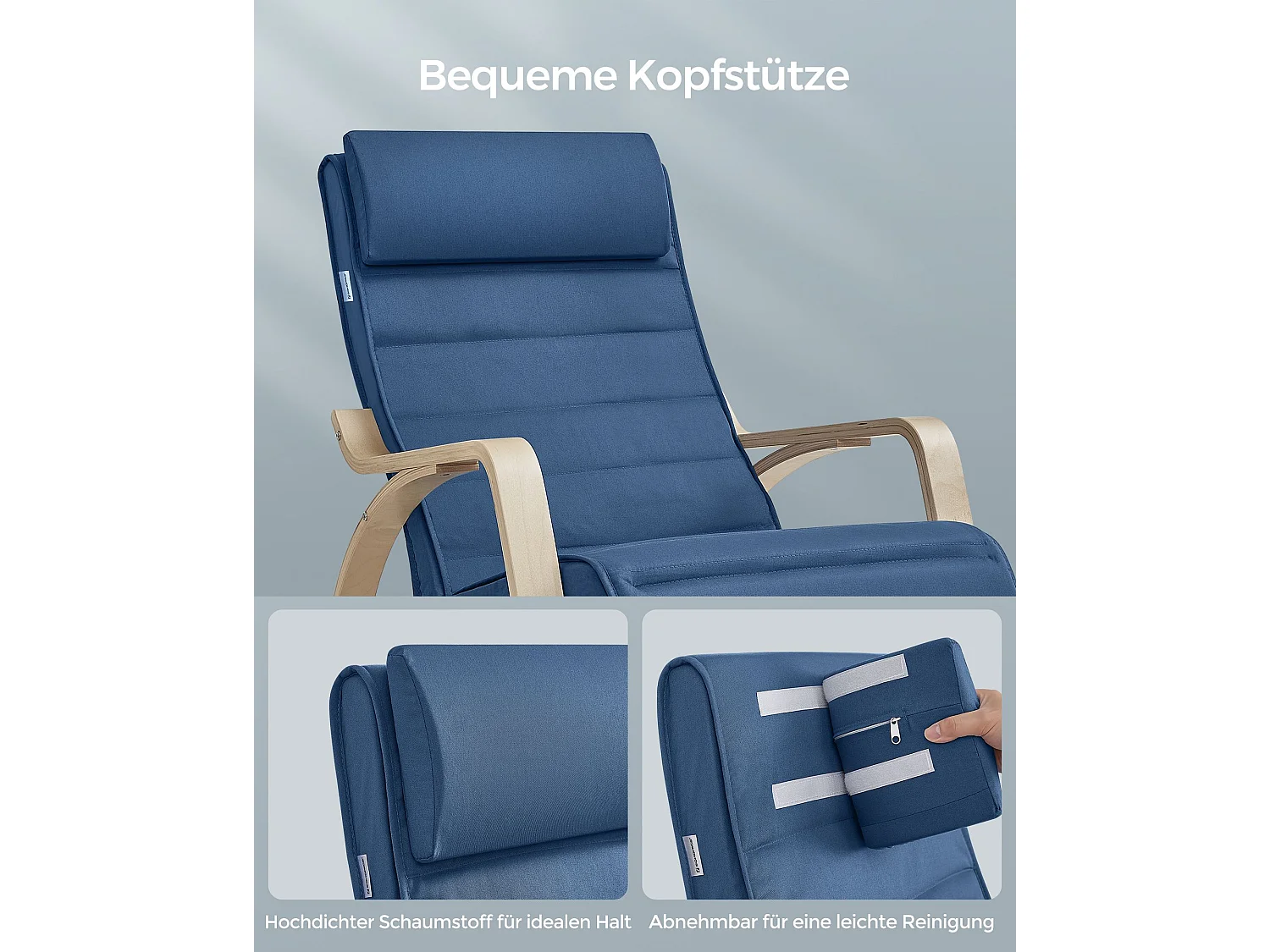 Krzesło gięte 121,5x67x84 cm granatowe północne