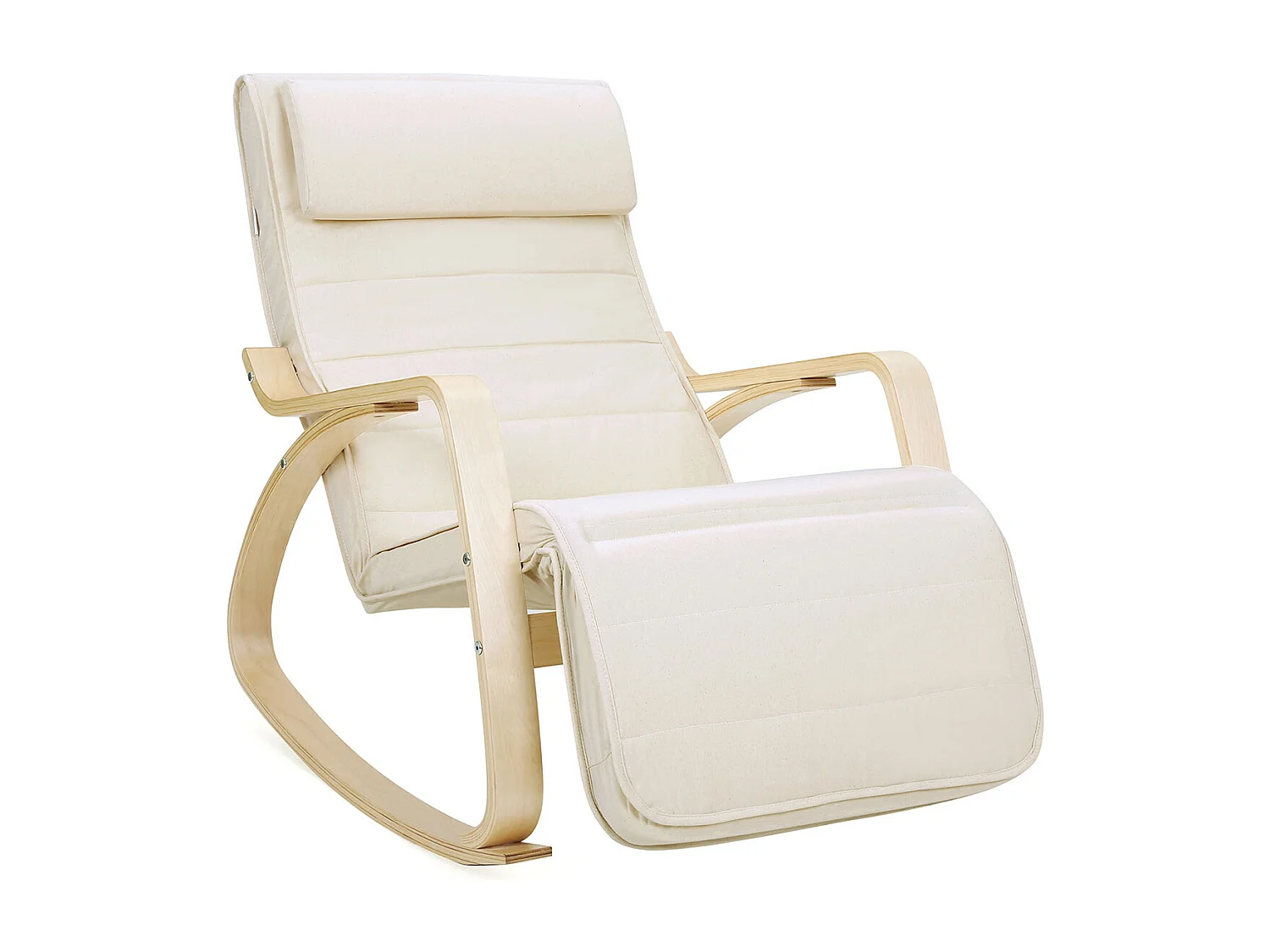 Fauteuil à bascule 121,5x67x84 cm beige