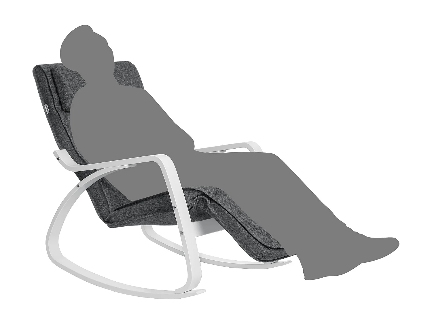 Cadeira de Balanço 121,5x67x84 cm Madeira curvada cinza