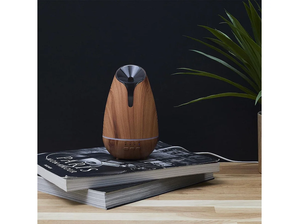 Diffuseur d'Huile Essentielle USB 120ML, Design Bois Naturel pour Votre Salon - CILOR