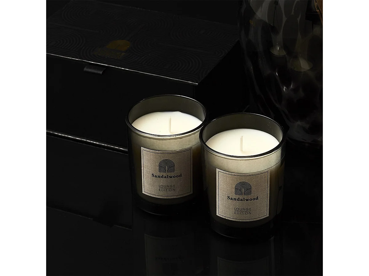 Coffret 2 Bougies Parfumées Senteur Bois de Santal - SWOP
