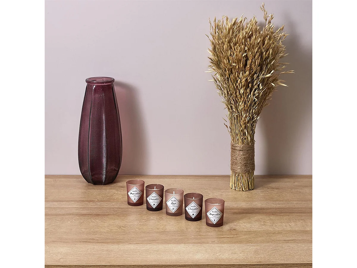 Coffret 5 Bougies Parfumées Senteurs Florales - MONIA