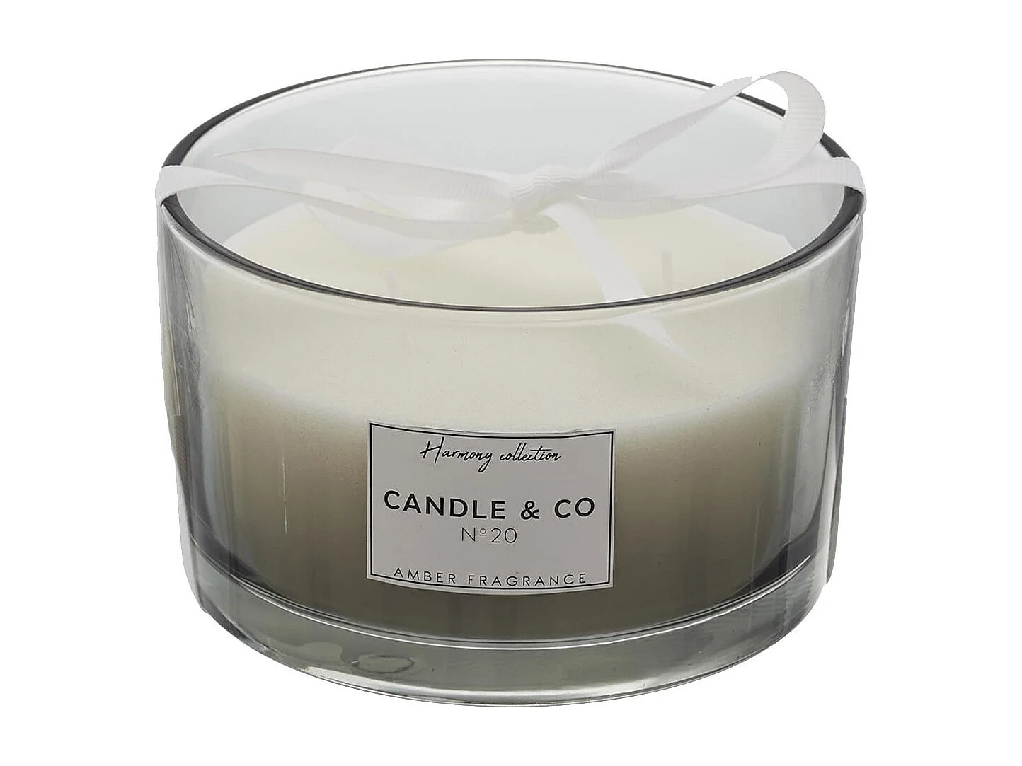 Bougie Parfumée 3 mèches Teinte Grise Senteur Ambre Ø13x8cm - ELEXI