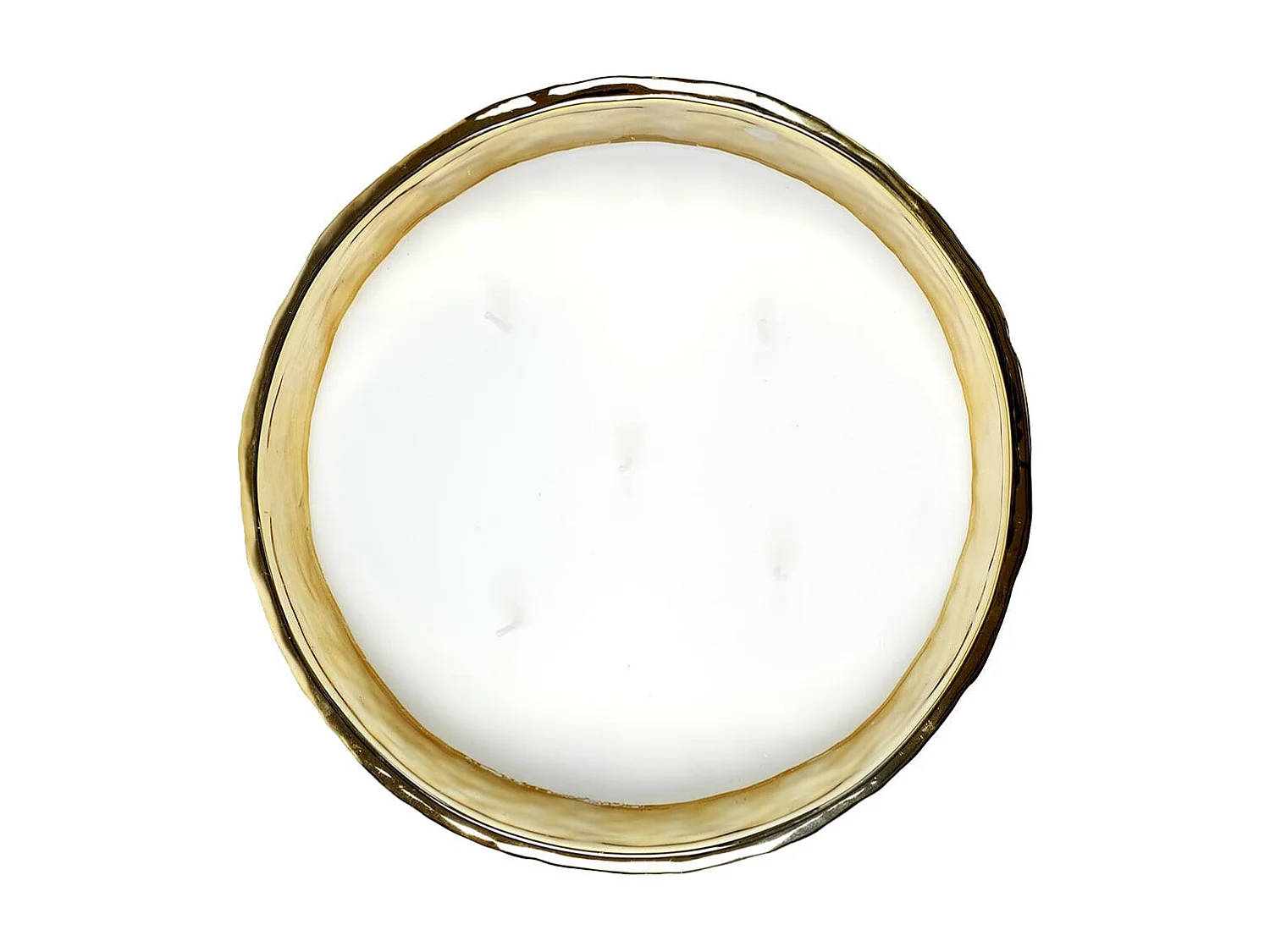 Bougie Parfumée Métal Doré Martelé 5 Mèches Senteur Ambre Ø21cm - MOPA