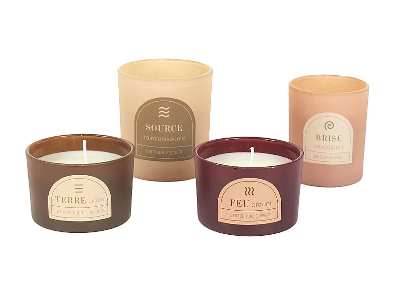 Coffret 4 Bougies Parfumées Senteurs Naturelles - MOLLY