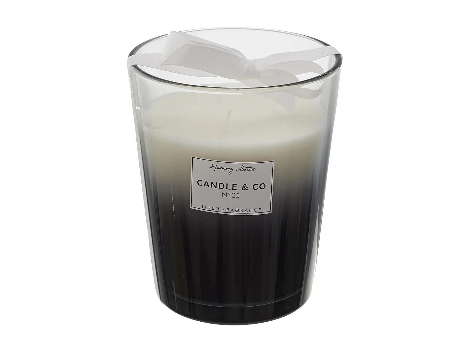 Bougie Parfumée 3 mèches Vase Noir Senteur Linge Frais H16cm - ELEXI