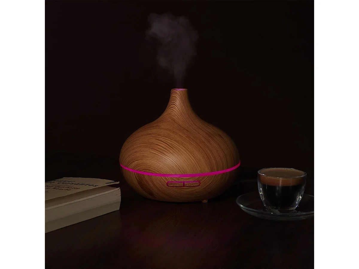 Diffuseur d'Huile Essentiel LED avec Finition Bois, Ambiance Parfumée et Élégante pour Maison - GIMAR