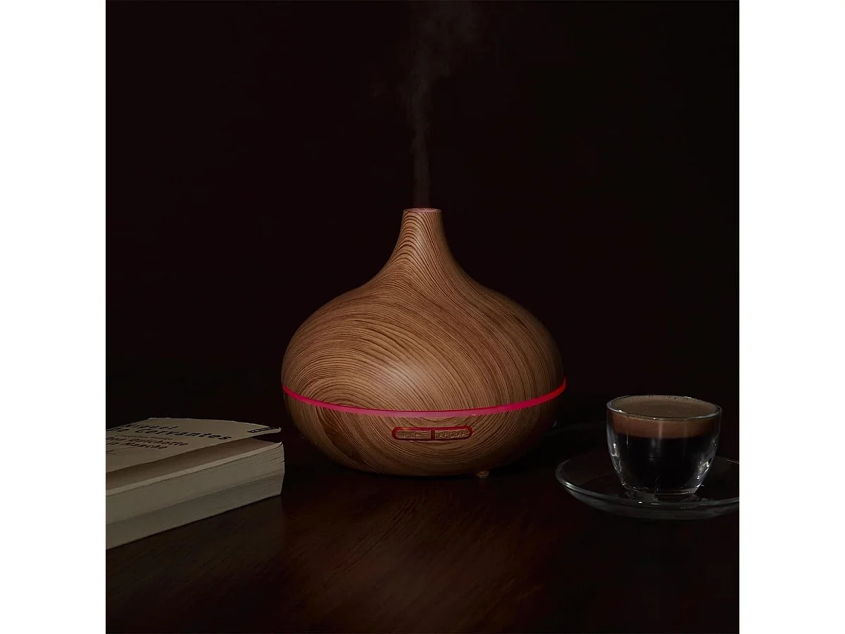Diffuseur d'Huile Essentiel LED avec Finition Bois, Ambiance Parfumée et Élégante pour Maison - GIMAR