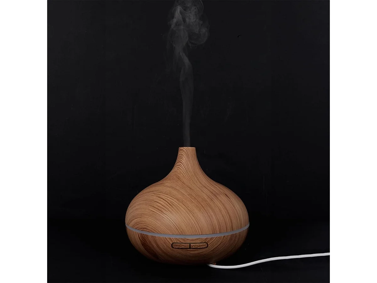 Diffuseur d'Huile Essentiel LED avec Finition Bois, Ambiance Parfumée et Élégante pour Maison - GIMAR