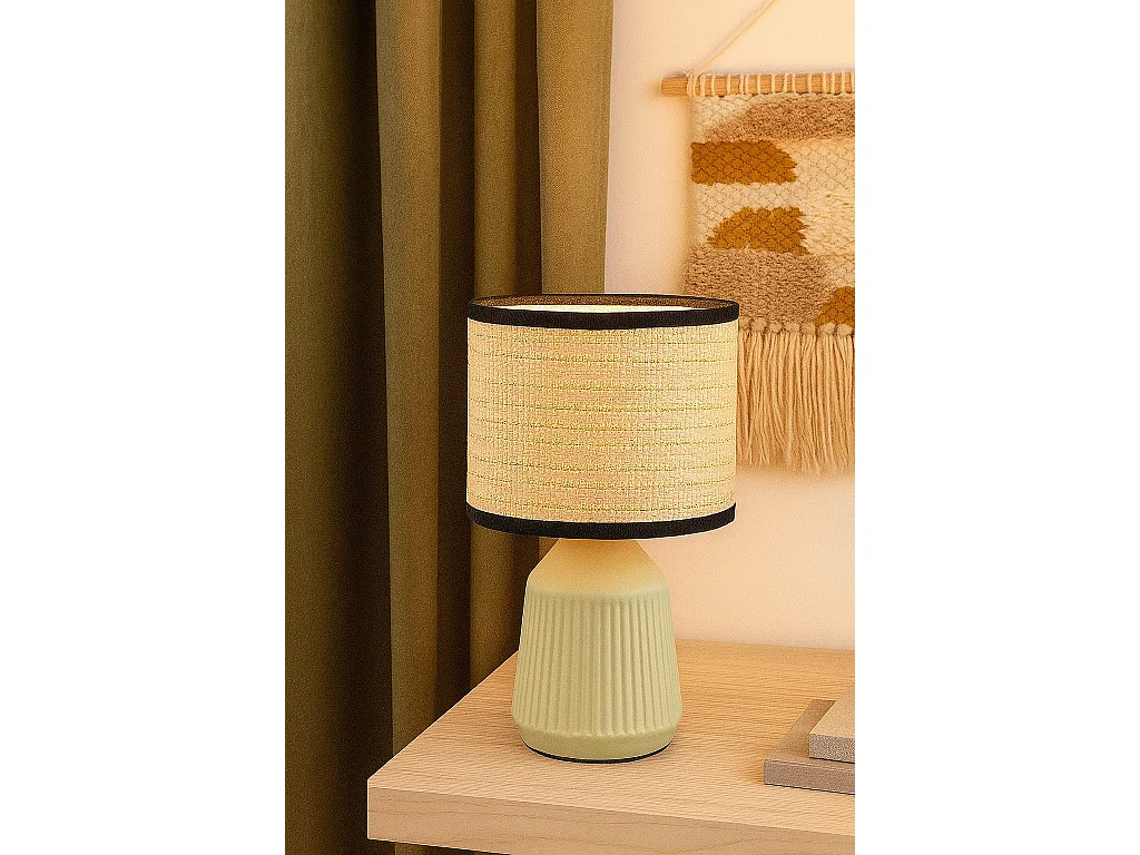 Lampe vintage en céramique 26 cm Formentera