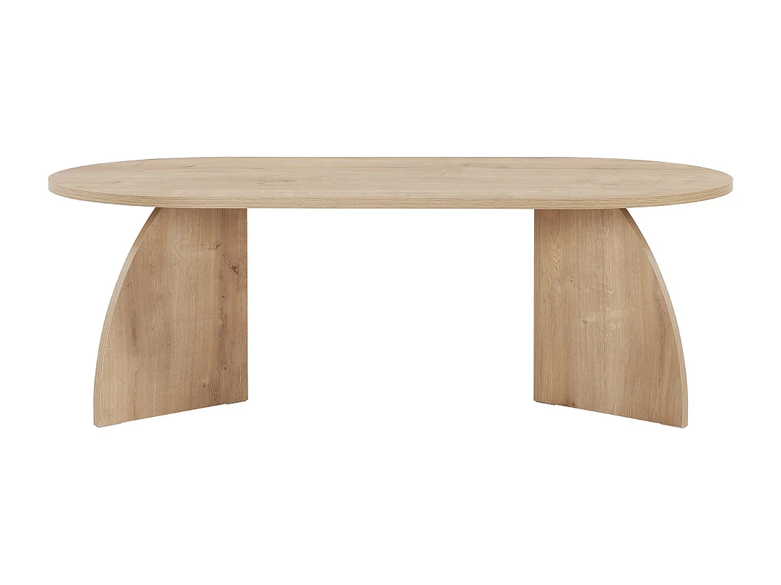 Table basse avec plateau ovale et pieds courbés L120 cm SELENE