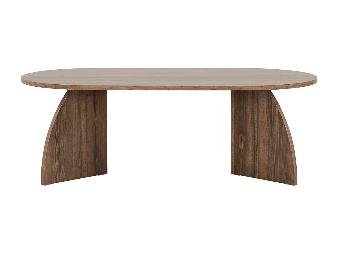 Table basse avec plateau ovale et pieds courbés L120 cm SELENE