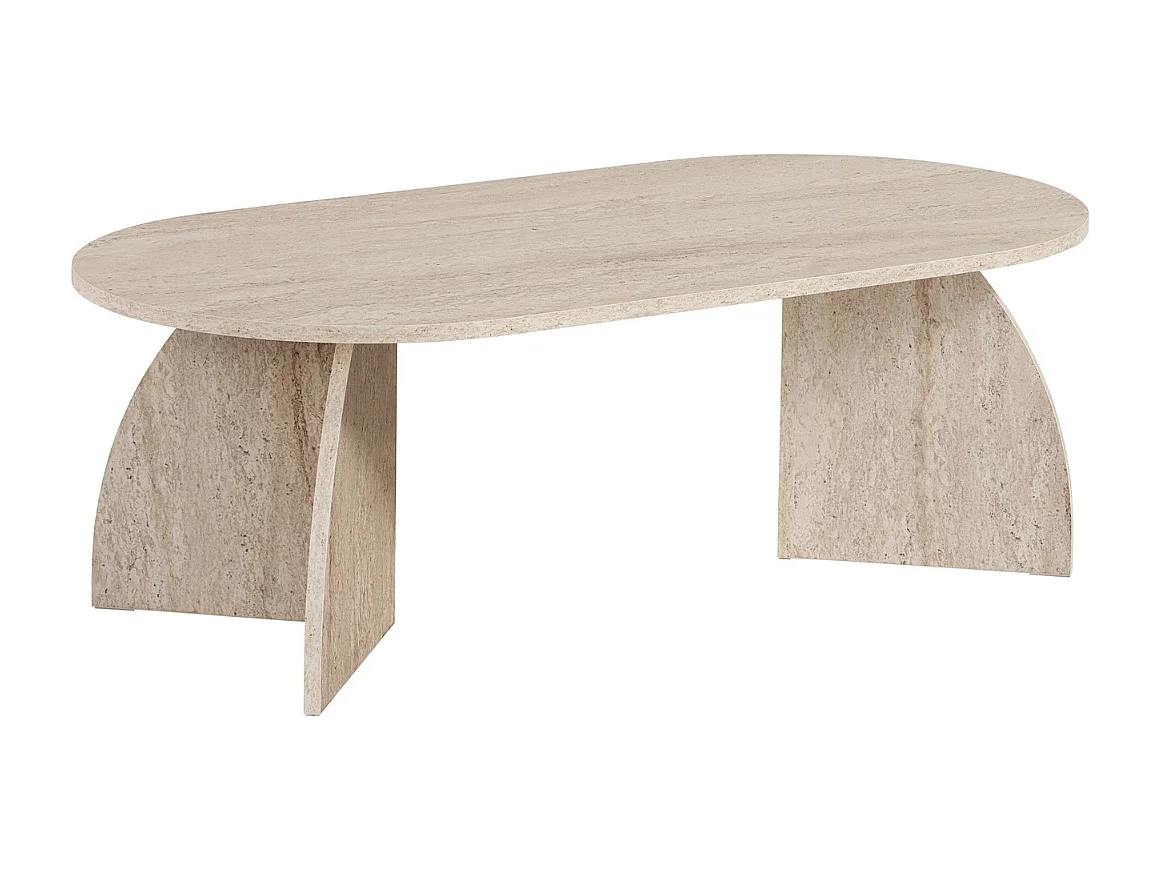 Table basse avec plateau ovale et pieds courbés L120 cm SELENE