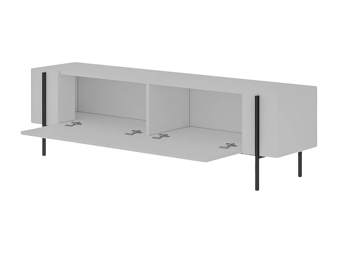 TV-Möbel mit 2 Klapptüren und Metallfüßen, L185 cm - HERMIONE