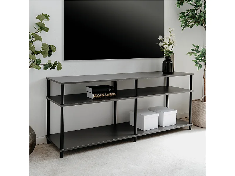 TV-Möbel mit 4 offenen Nischen L140 cm - NÉO