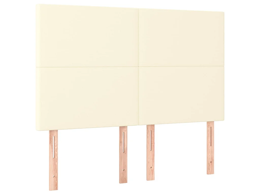 Boxspringbett mit Matratze & LED Creme 140x190 cm Kunstleder