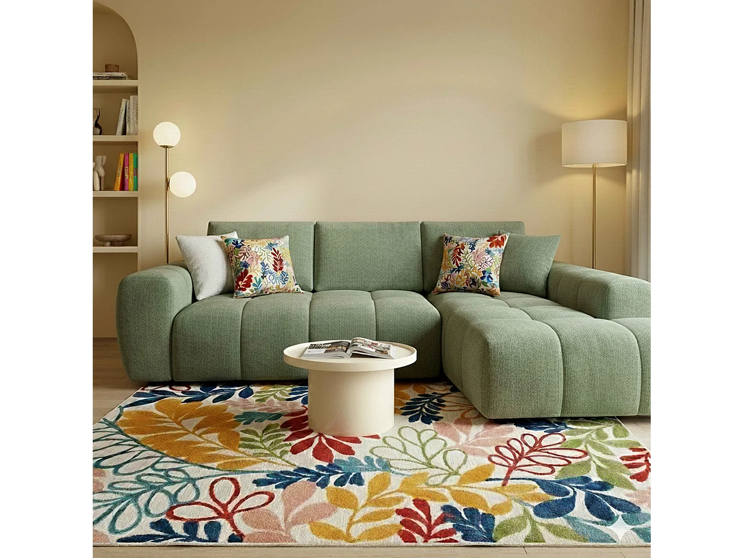 Ronde salontafel 50 cm in wit gelakt MDF