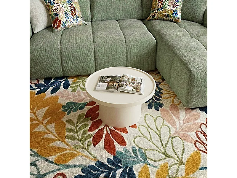 Ronde salontafel 50 cm in wit gelakt MDF