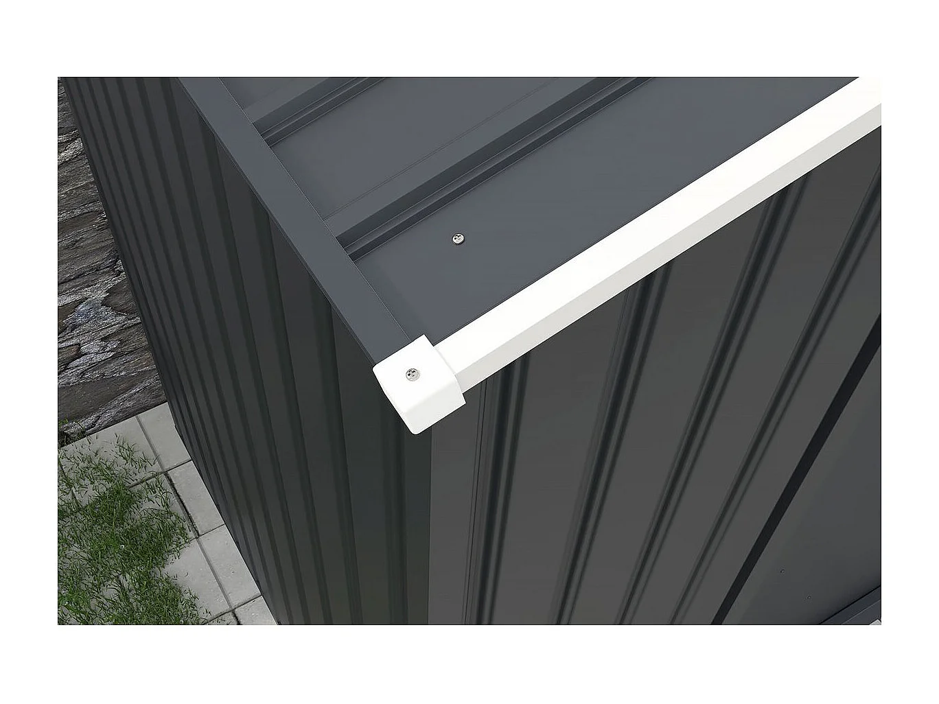 Abrigo de jardim metálico "Vegas" 5,29 m² com calha