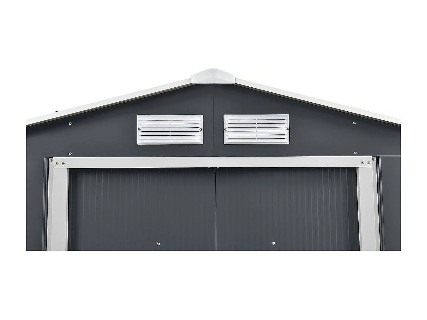 Abri de jardin métal - "Vegas" - 2,7 m² avec gouttière - Gris