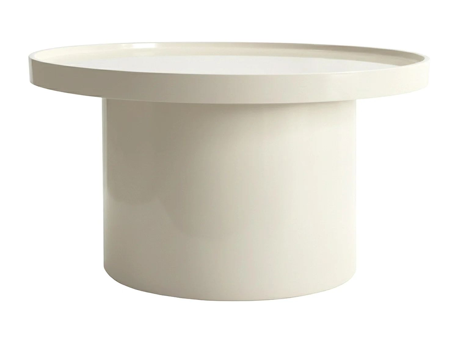 Ronde salontafel 70 cm in wit gelakt MDF