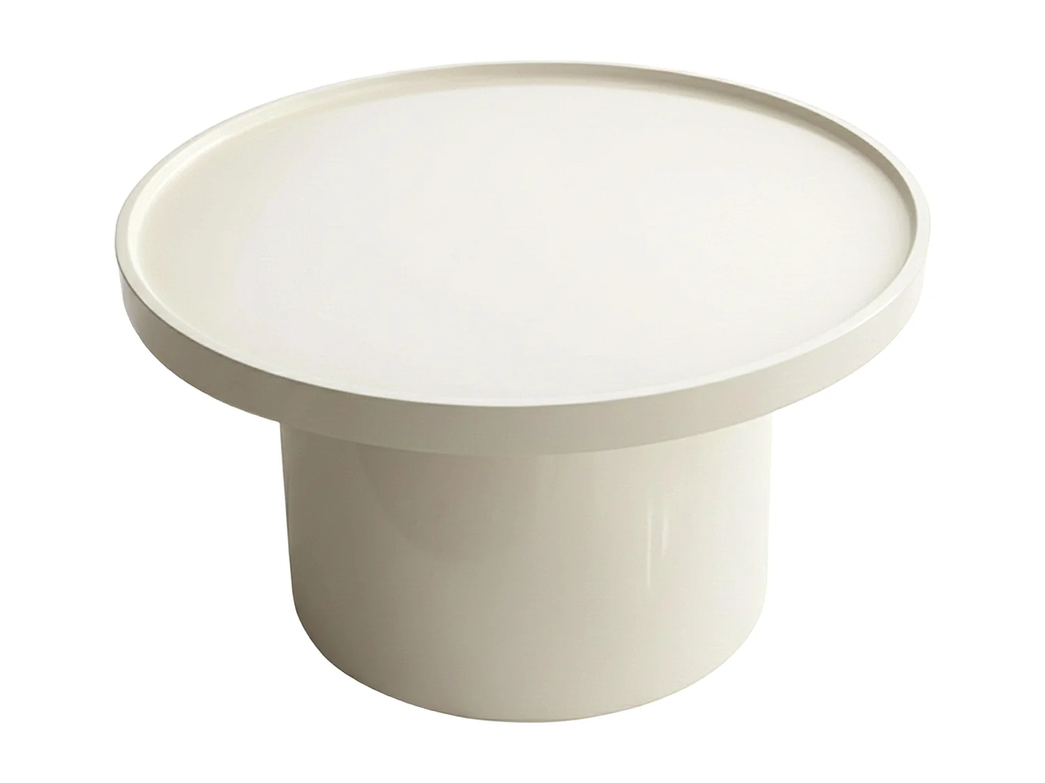 Ronde salontafel 70 cm in wit gelakt MDF