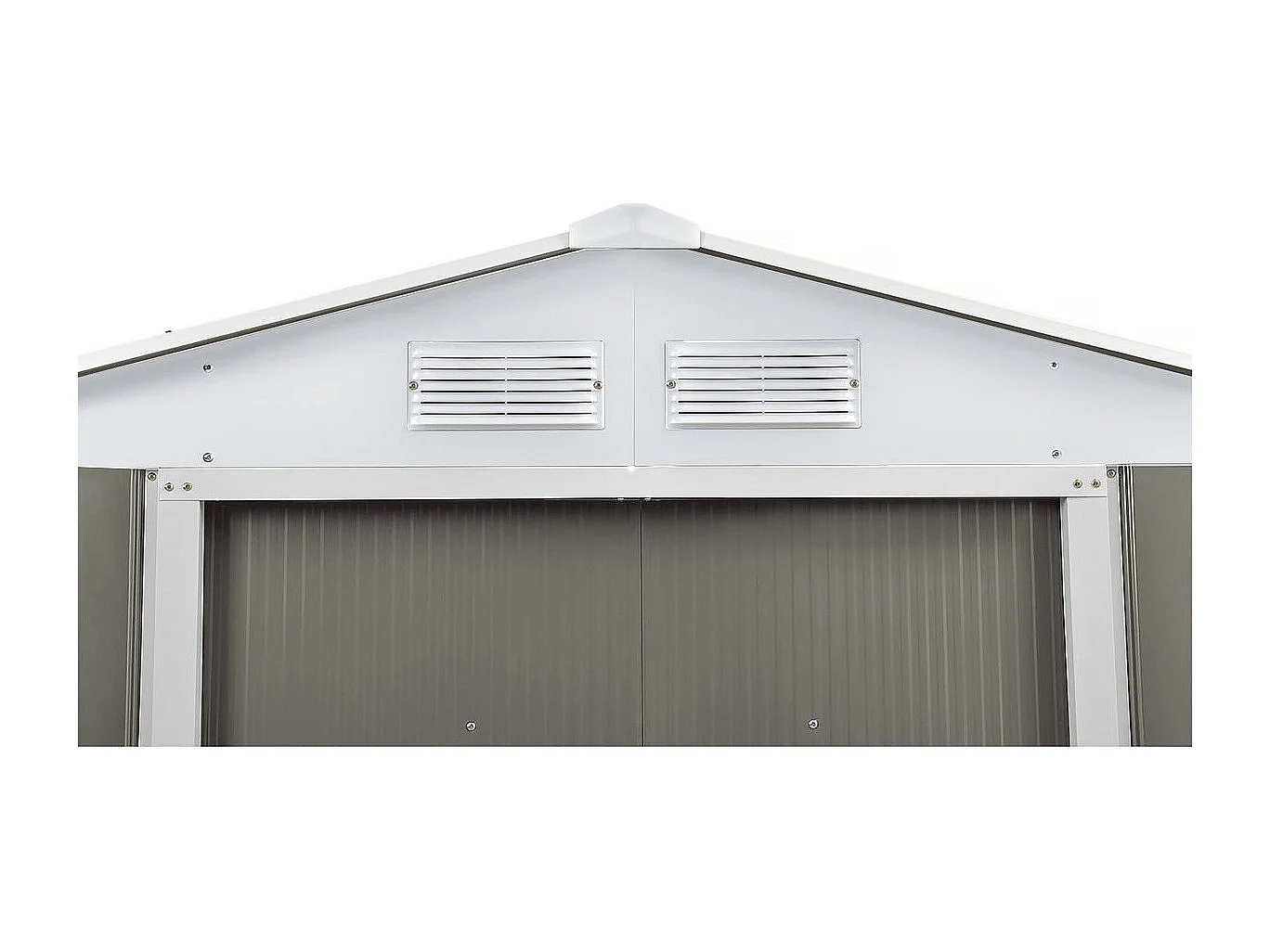 Abri jardin métal "Dallas" - 5,29 m² avec panneaux solaires - Taupe